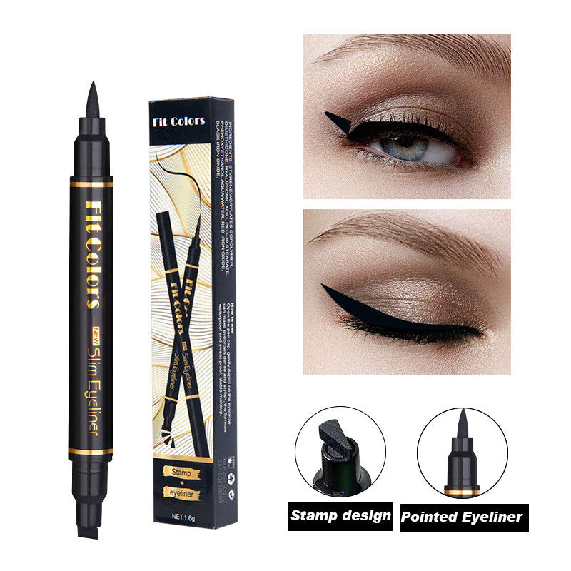 Double Headed Triangular Wing Waterproof Sweat Proof Eyeliner