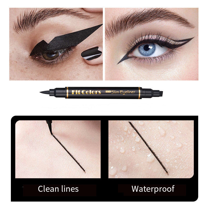 Double Headed Triangular Wing Waterproof Sweat Proof Eyeliner