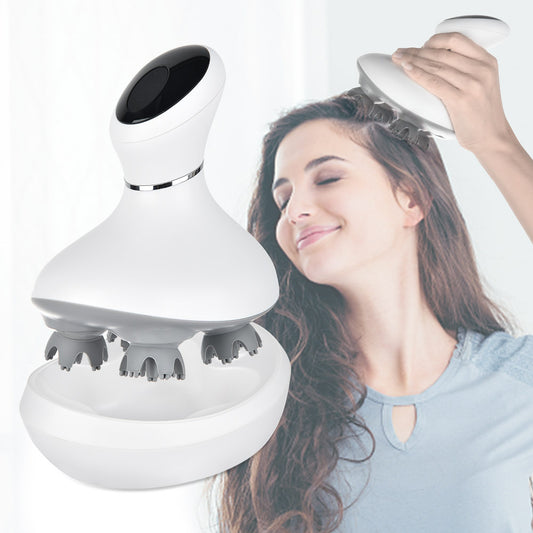 Rechargeable Waterproof Head Scalp Massager