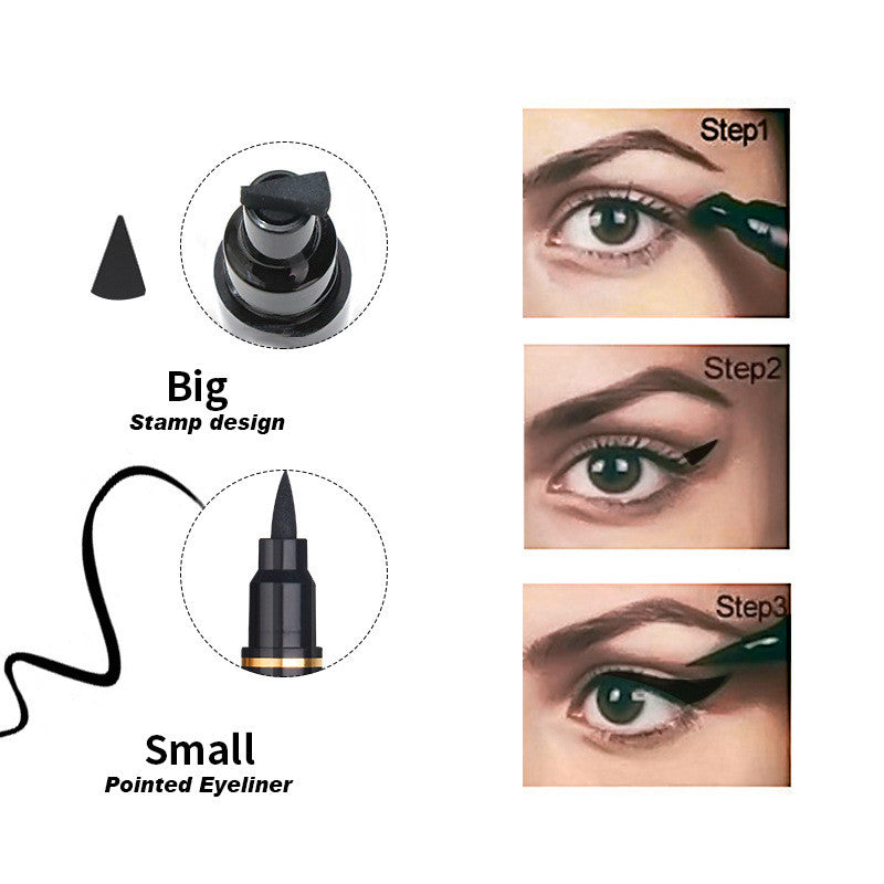 Double Headed Triangular Wing Waterproof Sweat Proof Eyeliner