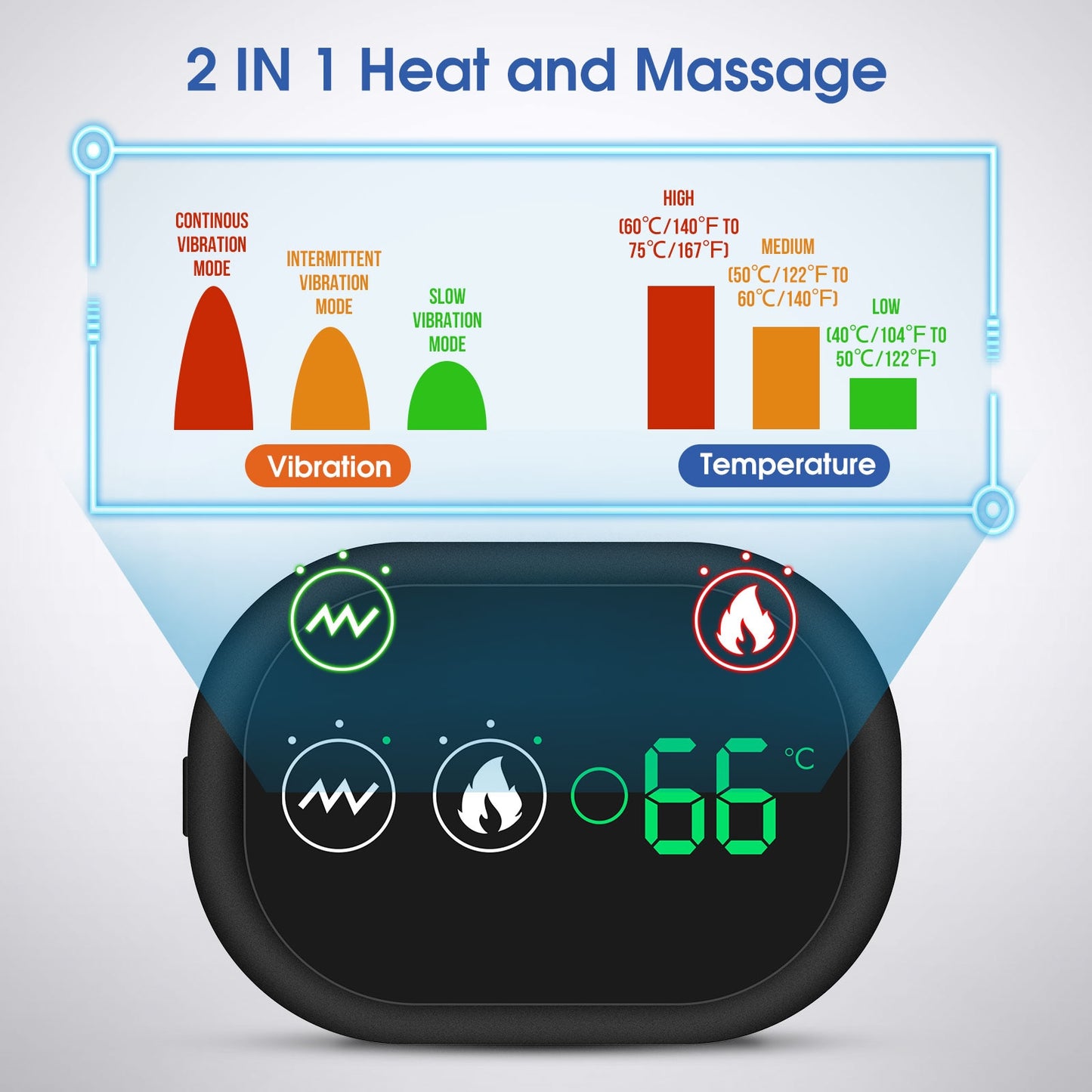 LED Display 3 Levels Heating Brace