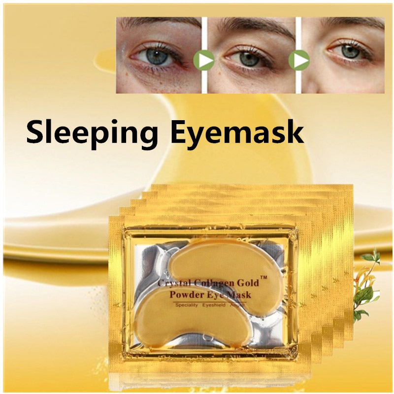 5 Pairs Crystal Collagen Gold Eye Mask