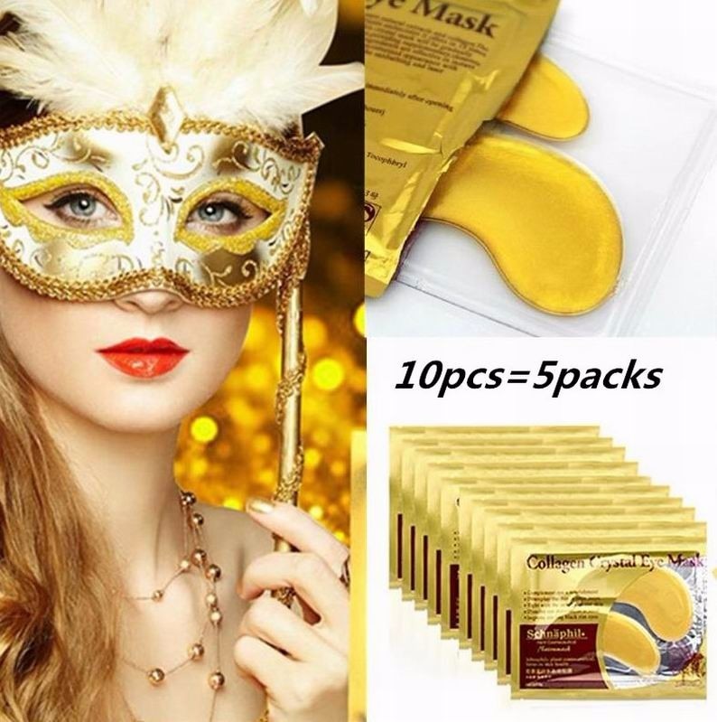 5 Pairs Crystal Collagen Gold Eye Mask