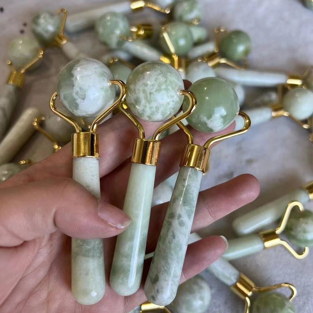 Natural Jade Face Roller Masssager Set