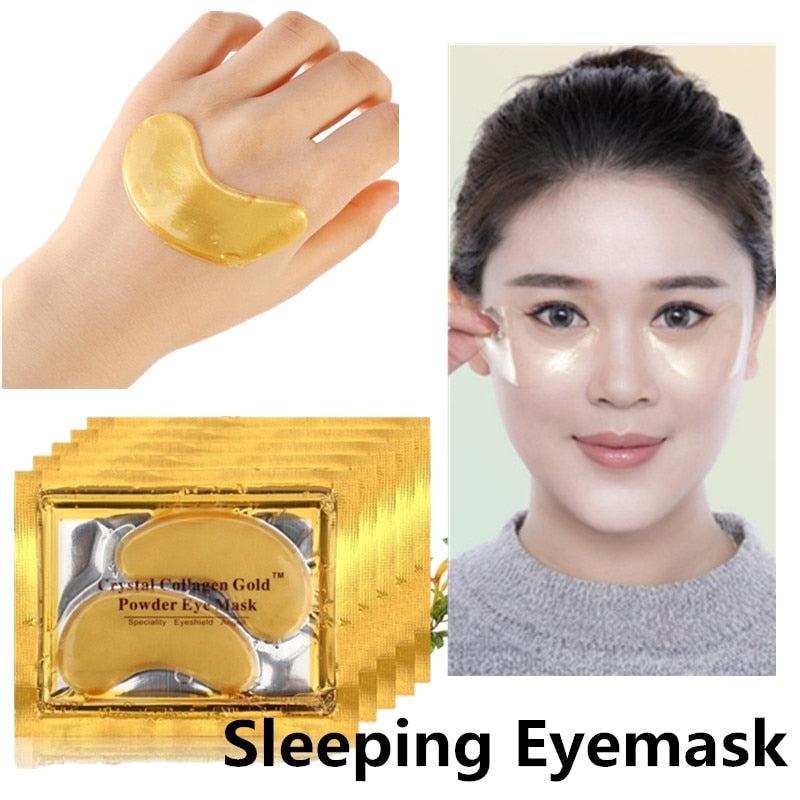 5 Pairs Crystal Collagen Gold Eye Mask